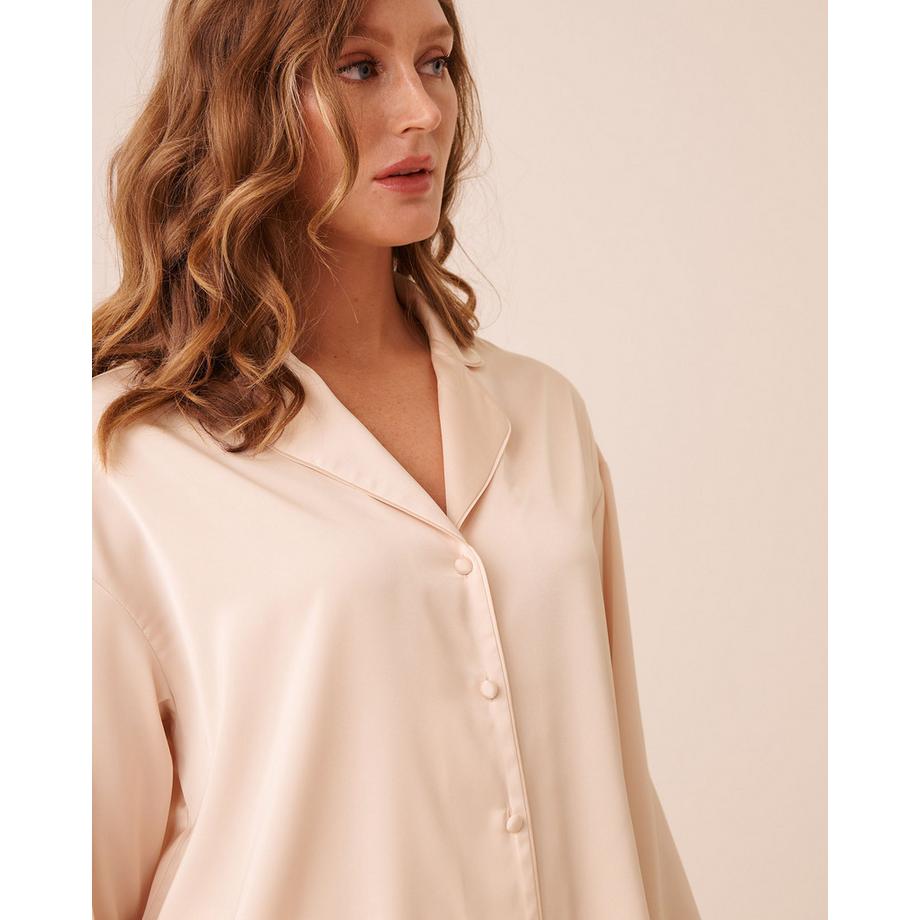 La Vie En Rose Chemisier manches longues en satin  