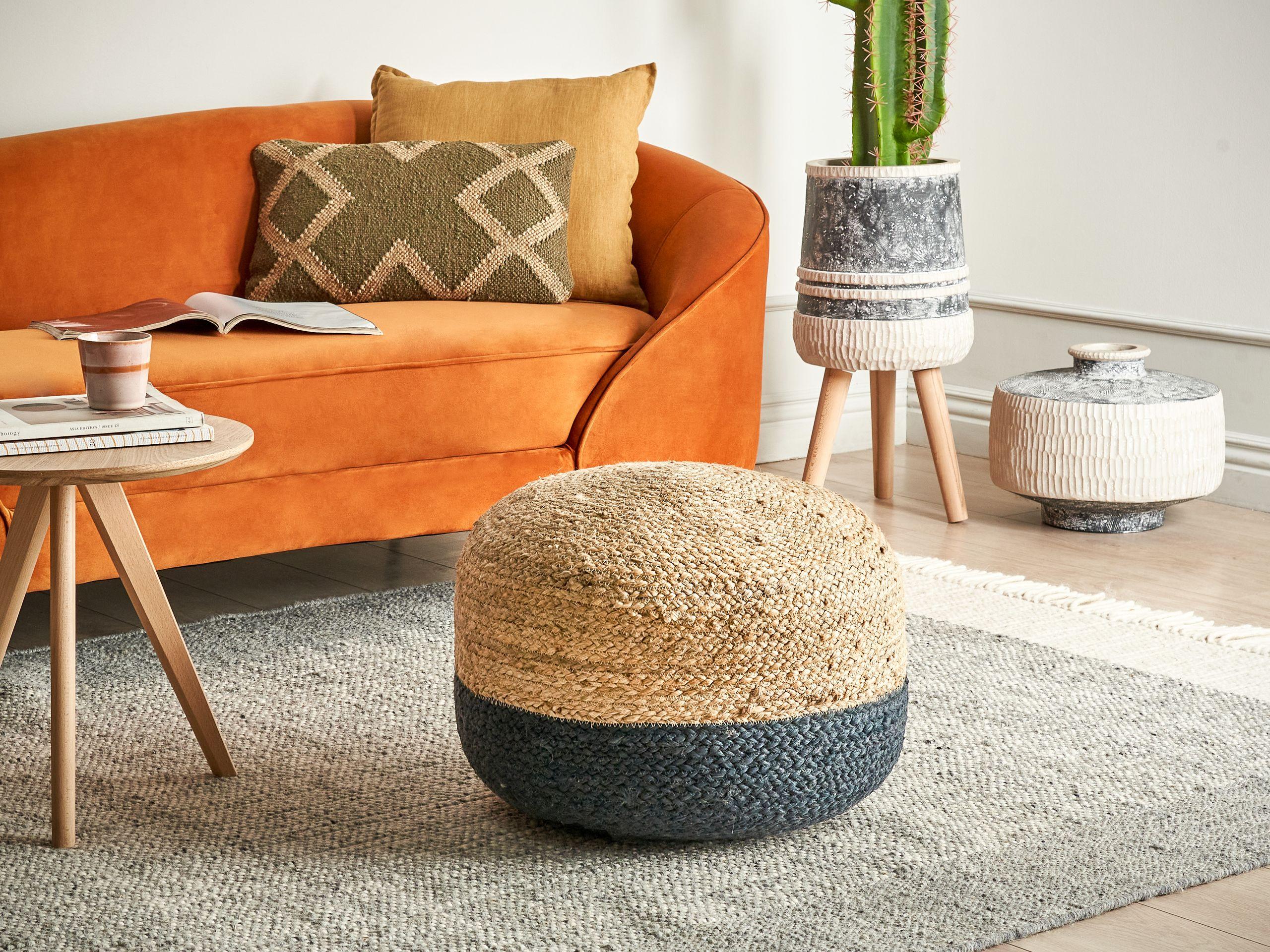 Beliani Pouf aus Jute Boho DUKI  