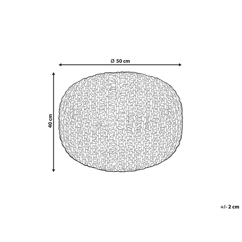 Beliani Pouf en Jute Boho DUKI  