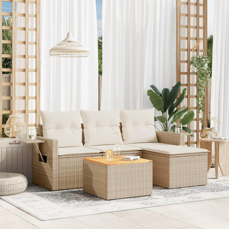 VidaXL Ensemble de canapés de jardin rotin synthétique  