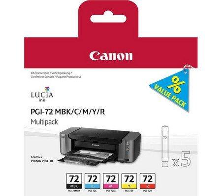 Canon  CANON Multipack Tinte MBK/CMY/R PGI-72MUL PIXMA Pro-10 5x14ml 