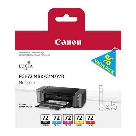 Canon  CANON Multipack Tinte MBK/CMY/R PGI-72MUL PIXMA Pro-10 5x14ml 