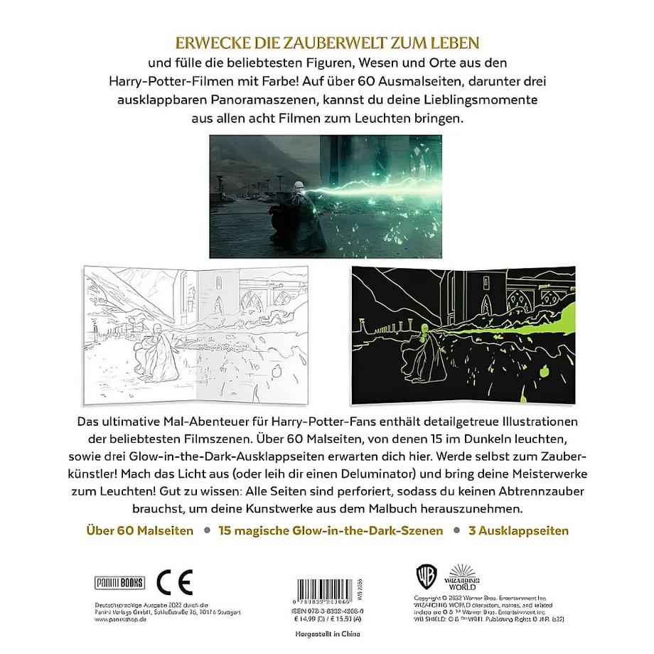 Panini  Aus den Filmen zu Harry Potter: Glow-in-the-Dark Malbuch 