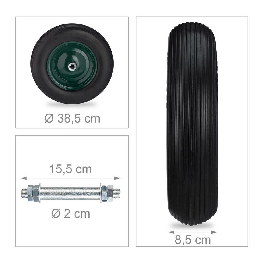 B2X  Rad für Schubkarre 4.80 4.00-8 + Achse 