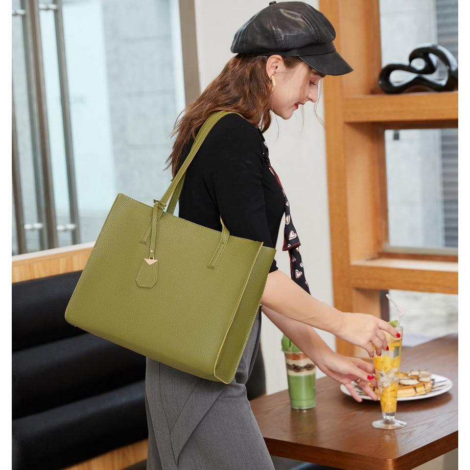 Only-bags.store Grosse Einkaufstasche mit Reissverschluss für Arbeit und Freizeit  