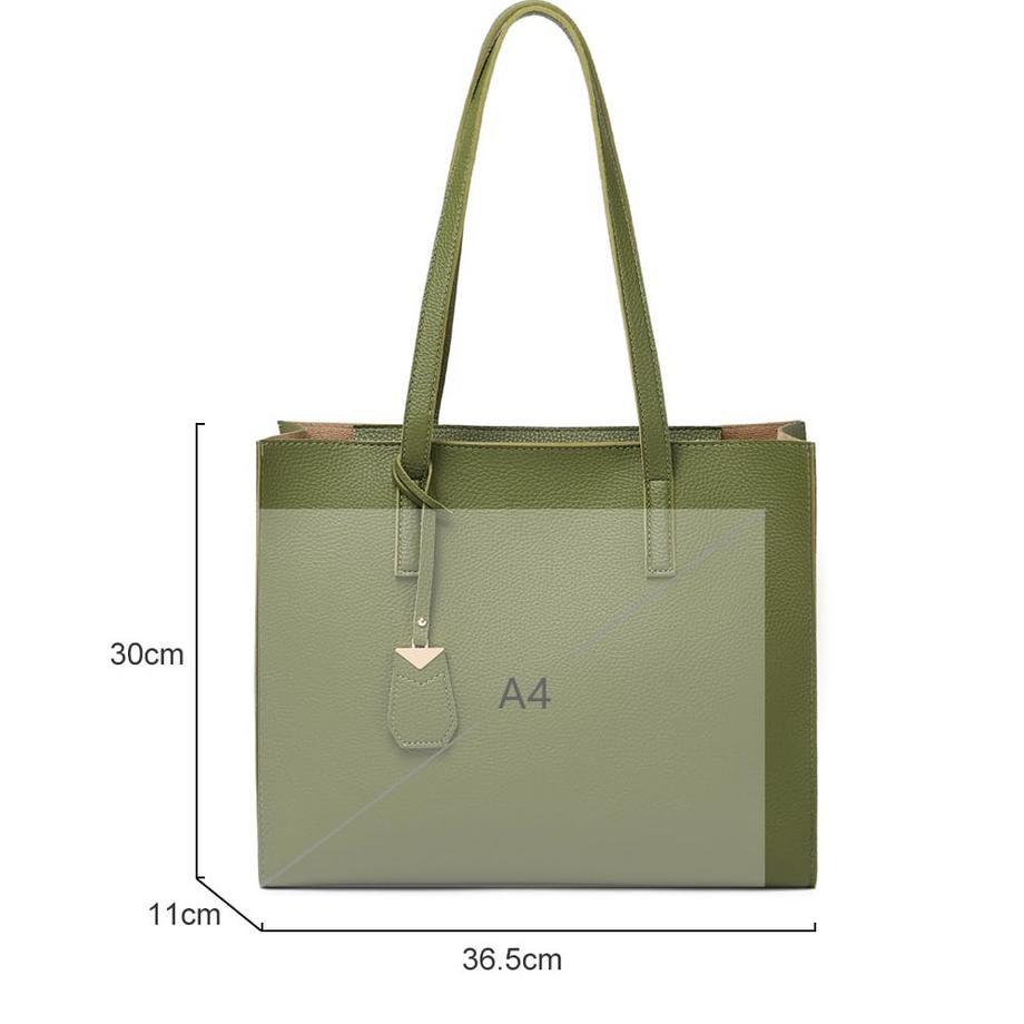 Only-bags.store Grosse Einkaufstasche mit Reissverschluss für Arbeit und Freizeit  