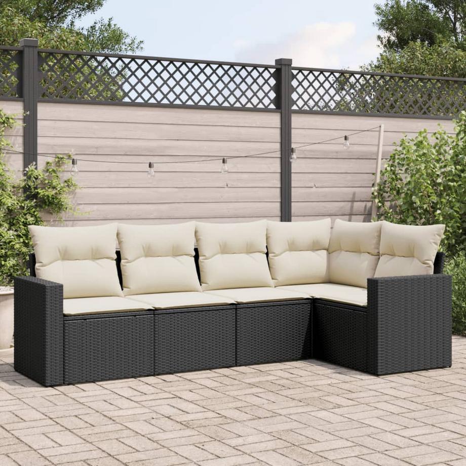 VidaXL set divano da giardino Polirattan  