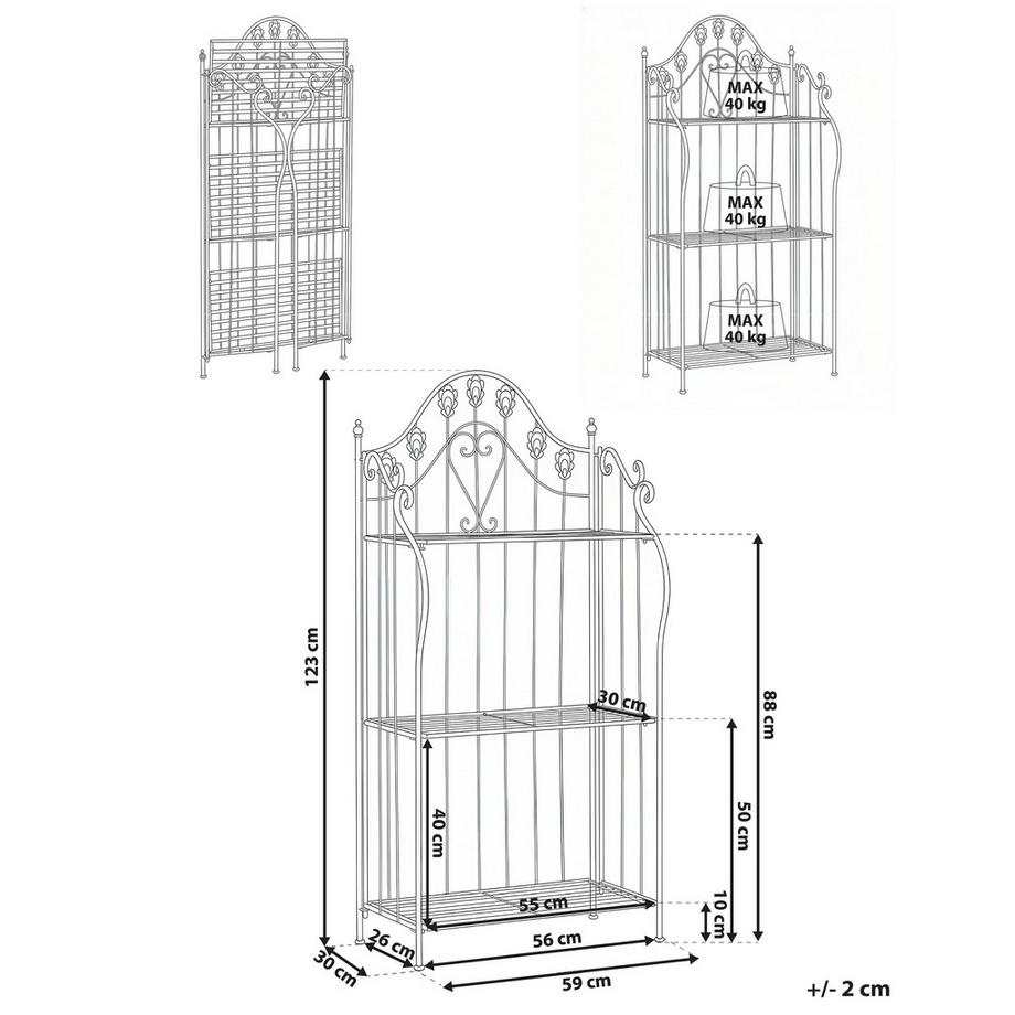 Beliani Scaffale en Ferro Retrò VISANO  