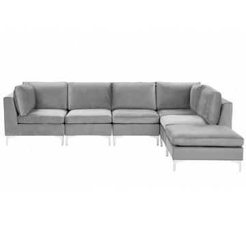 Sofa mit Ottomane aus Samtstoff Modern EVJA