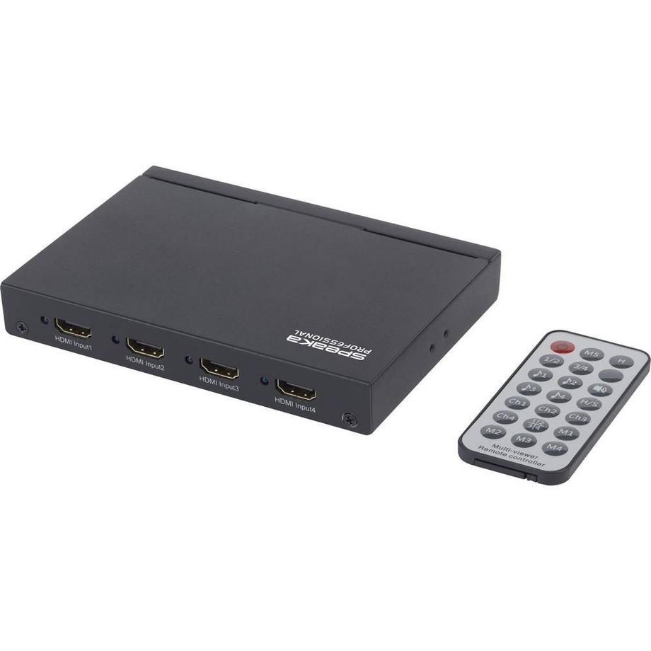 SpeaKa Professional  4 Port HDMI Quad Multi-Viewer 
