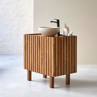 Tikamoon Mobile per il bagno in legno di mango da 80 cm Milo  