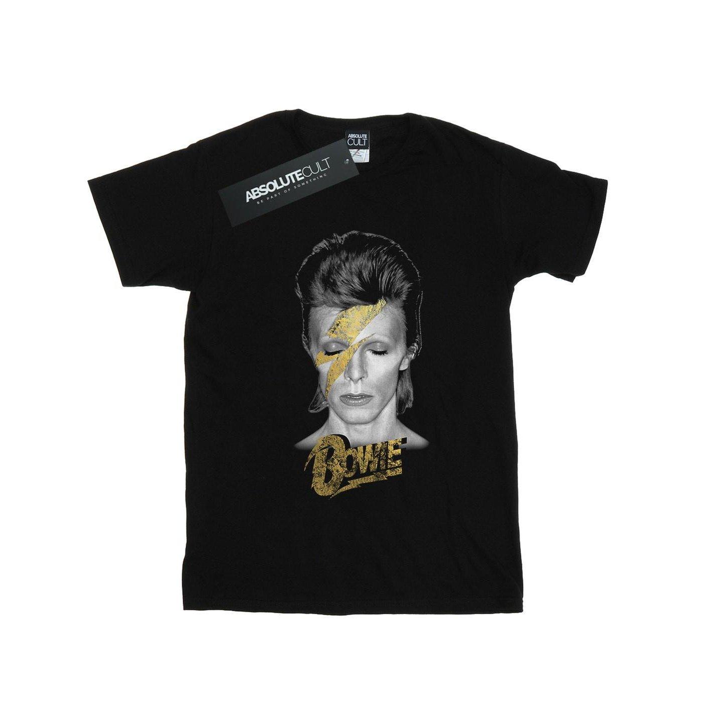 David Bowie  Tshirt ALADDIN SANE GOLD BOLT 