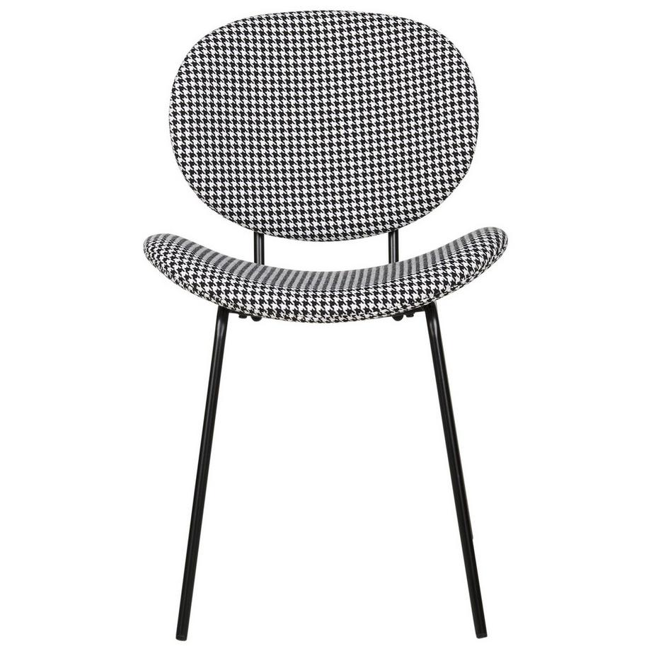 Beliani Lot de 2 chaises de salle à manger en Tissu Traditionnel LUANA  