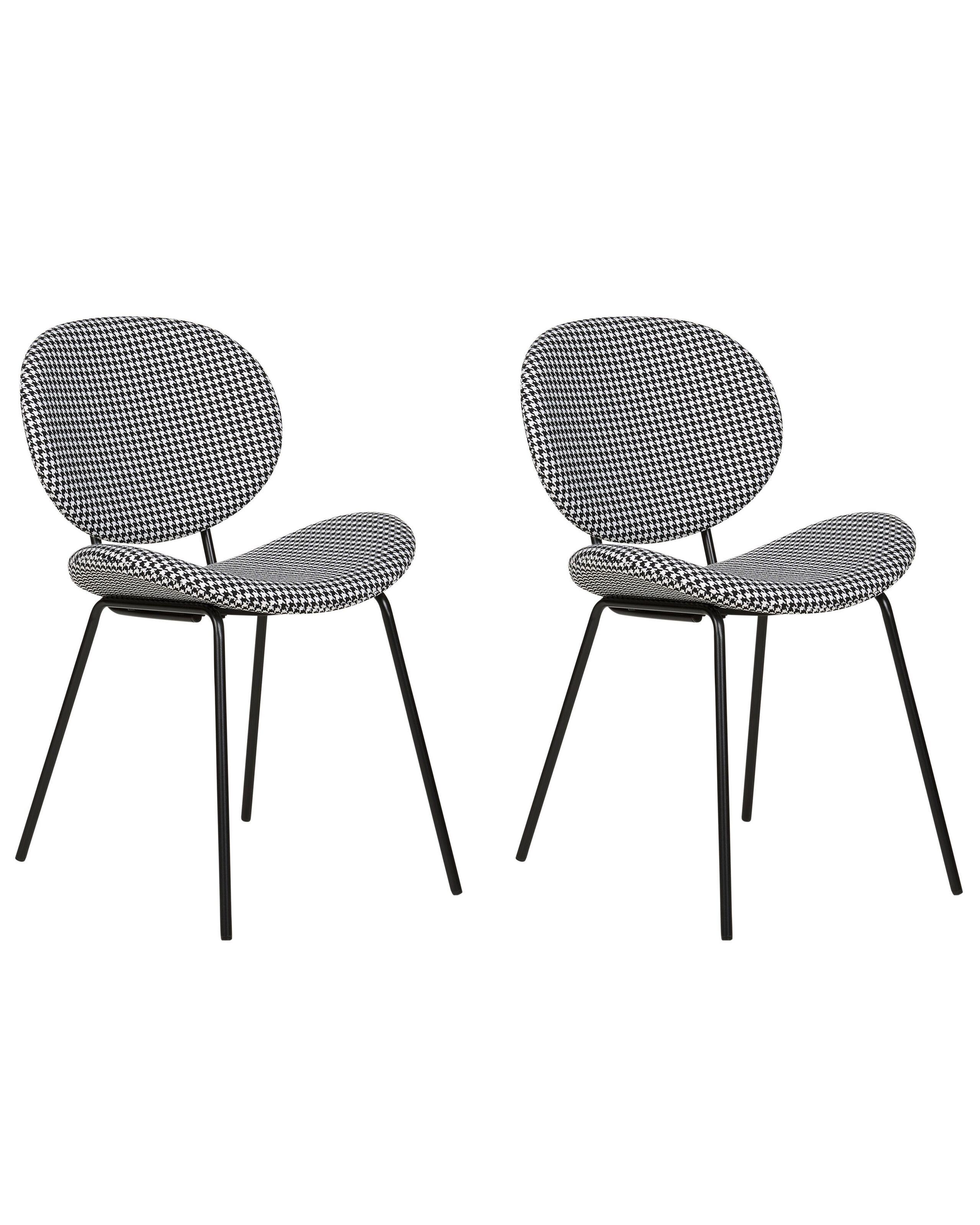 Beliani Lot de 2 chaises en Polyester Traditionnel LUANA  