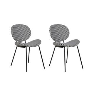 Beliani Lot de 2 chaises en Polyester Traditionnel LUANA  