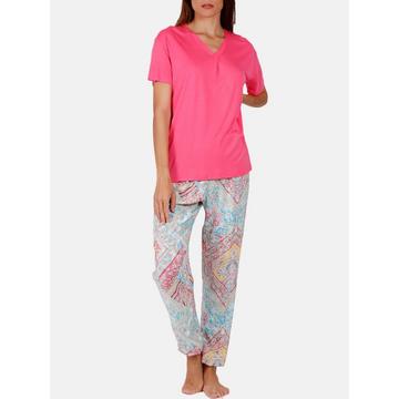 Pantaloni pigiama t-shirt Colorati Diamanti rosa