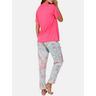 Admas  Pyjama Hose T-Shirt Colored Diamonds rosa 