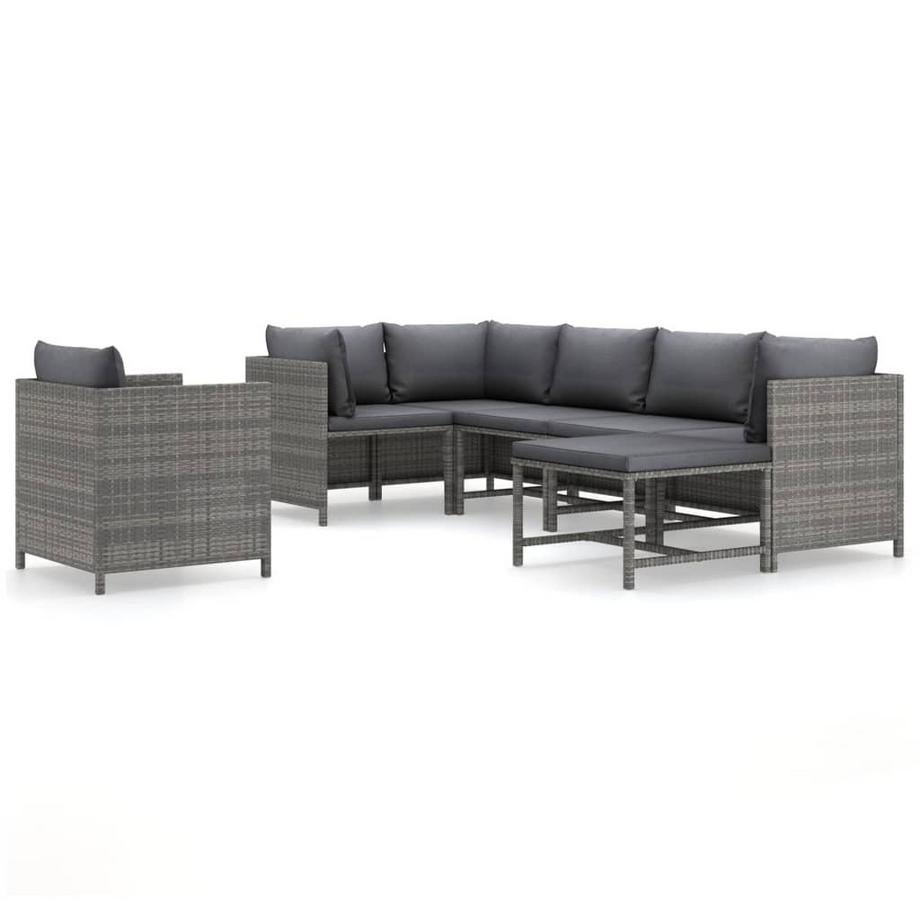 Garten-lounge-set poly-rattan