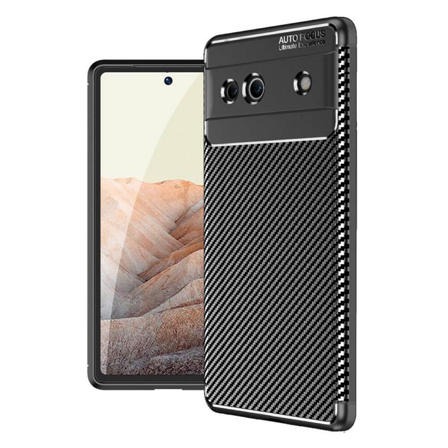 Cover-Discount  Google Pixel 7a - Carbon Fiber Case Schwarz 