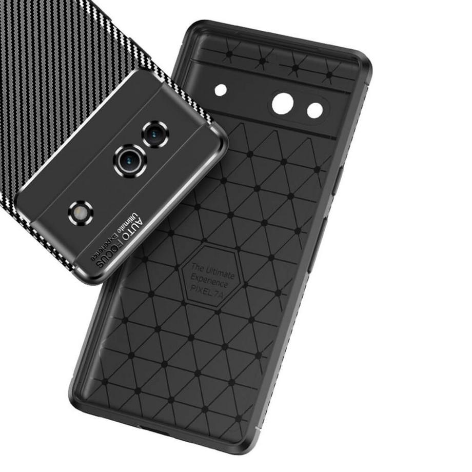 Cover-Discount  Google Pixel 7a - Carbon Fiber Case Schwarz 