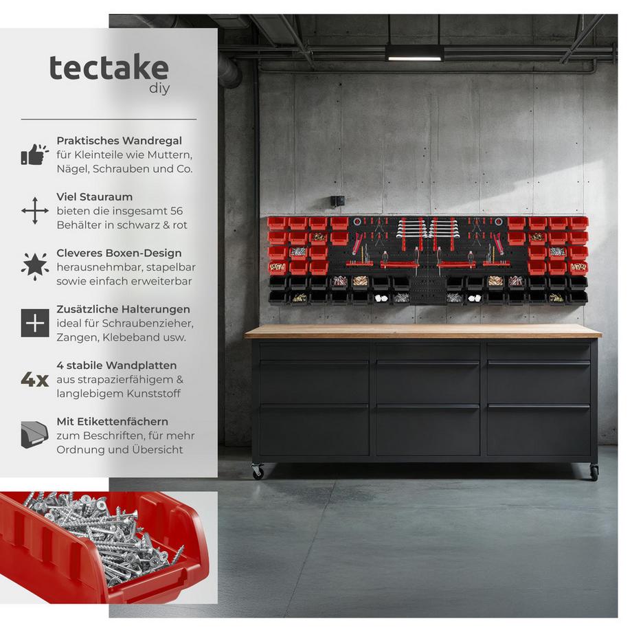 Tectake Magazine de petites pièces  88 pièces avec 4 plaques murales  