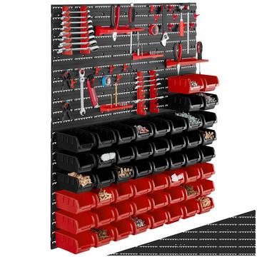 Contenitore portaminuteria  88 pezzi, con 4 pannelli da parete