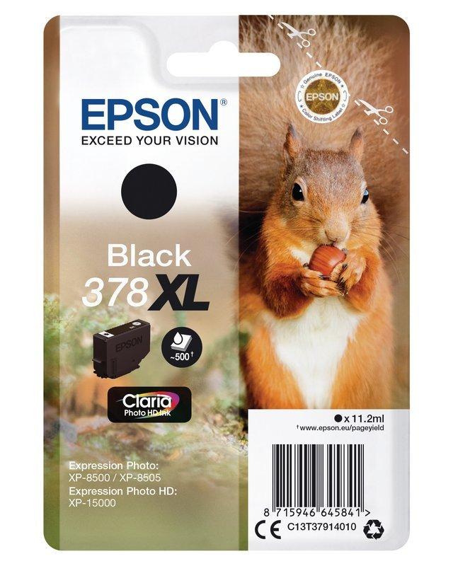 EPSON  EPSON Tintenpatrone 378XL schwarz T379140 XP-8500/8505/15000 500 Seiten 