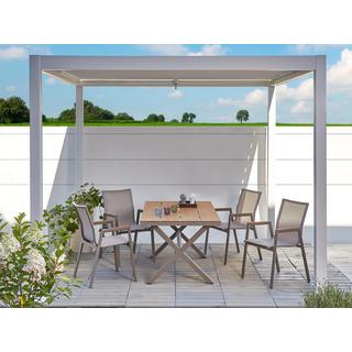 Beliani Tavolo da pranzo da giardino en Legno plastico Industriale TIANO  