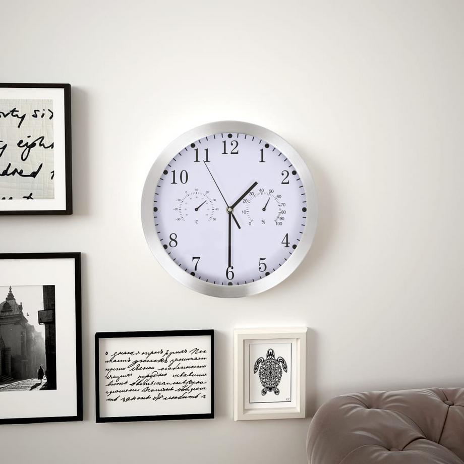 VidaXL Horloge murale aluminium  