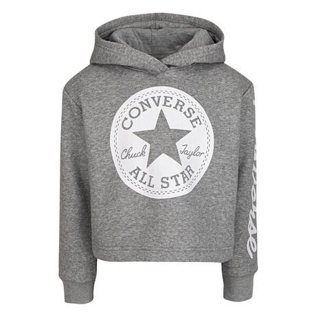 CONVERSE  felpa da bambina con cappuccio  signature cropped 