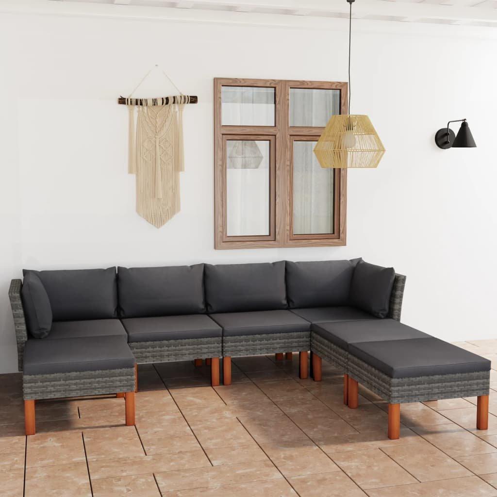 VidaXL Garten-sofa-set poly-rattan  