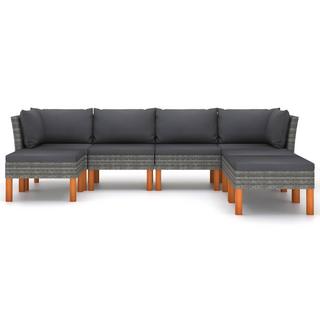 VidaXL Garten-sofa-set poly-rattan  