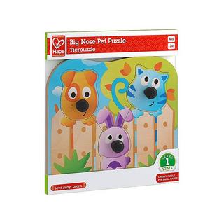 Hape  Puzzle Knopfpuzzle Haustiere (4Teile) 