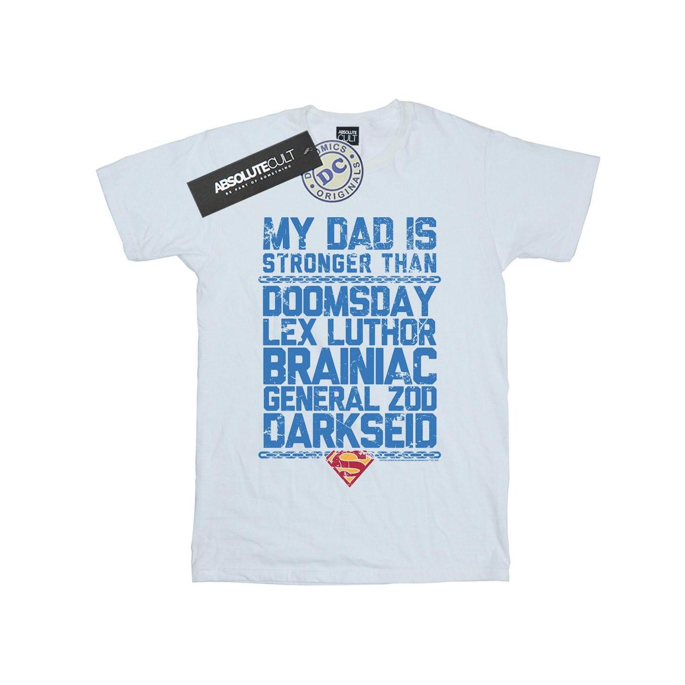 DC COMICS  Superman My Dad Is Stronger Than TShirt 