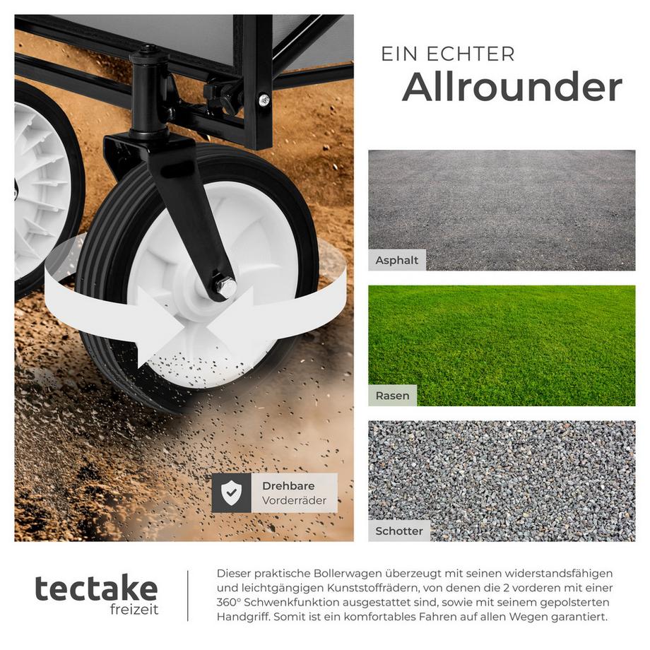 Tectake  Chariot de jardin et de transport  pliable 