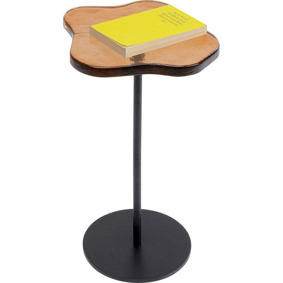 KARE Design Table d&#039;appoint Lava orange ronde 30  