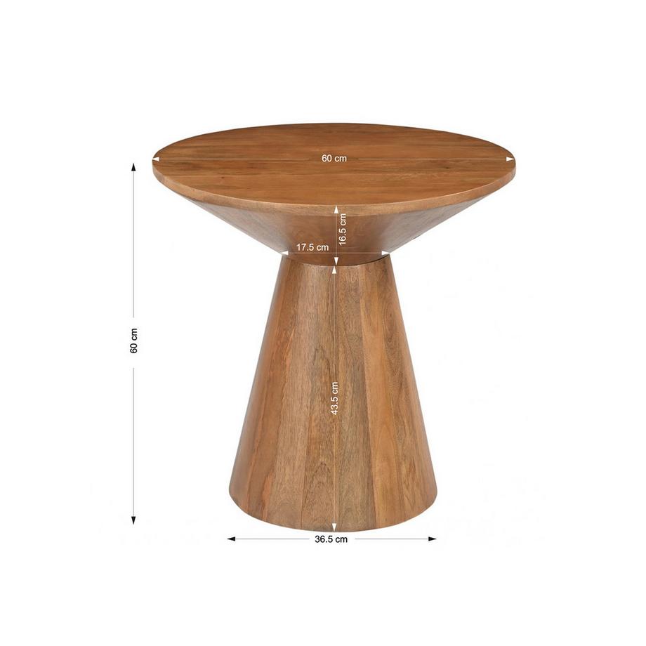 mutoni Tavolino Luminia naturale 60x60  