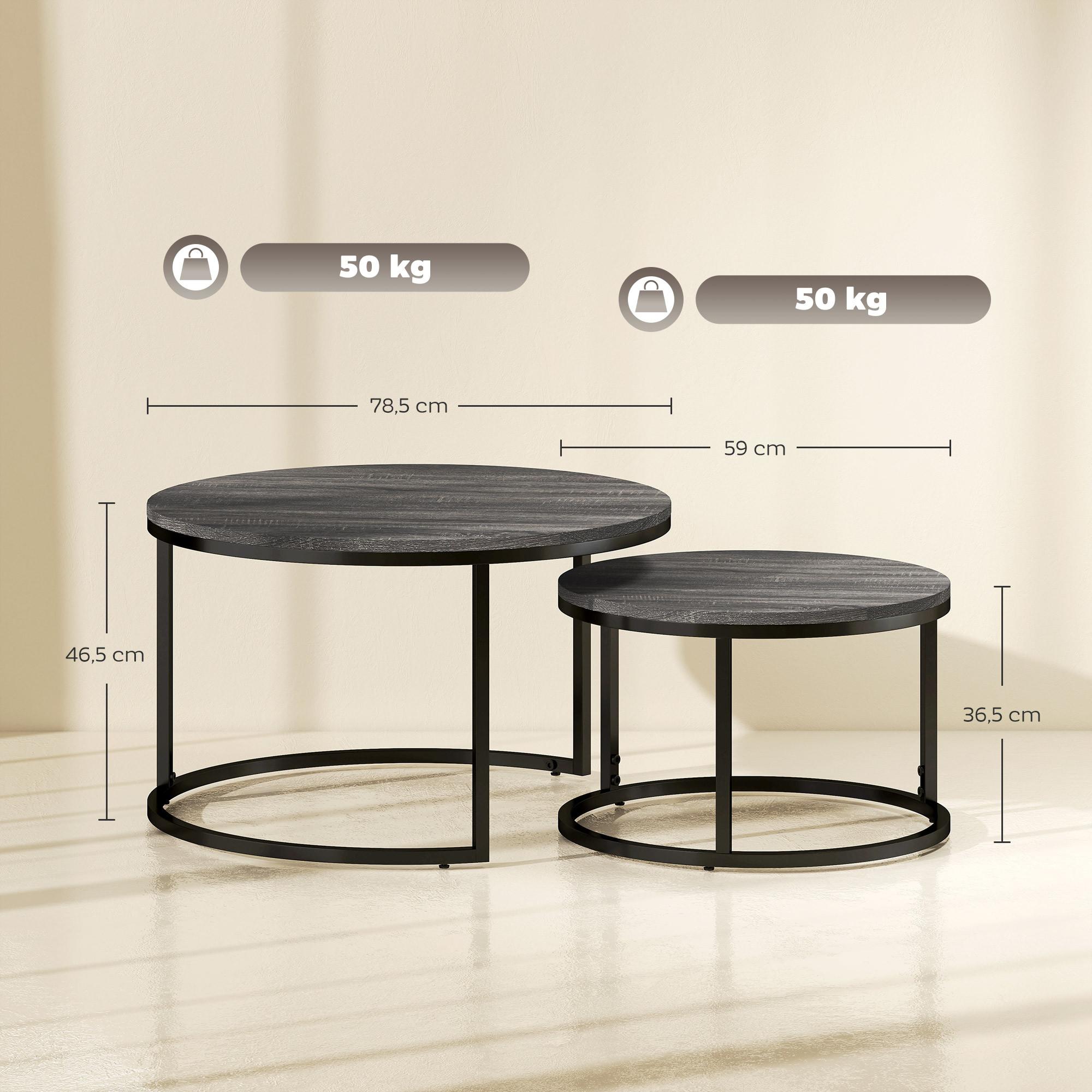 HOMCOM Ensemble de table basse  