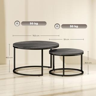HOMCOM Ensemble de table basse  