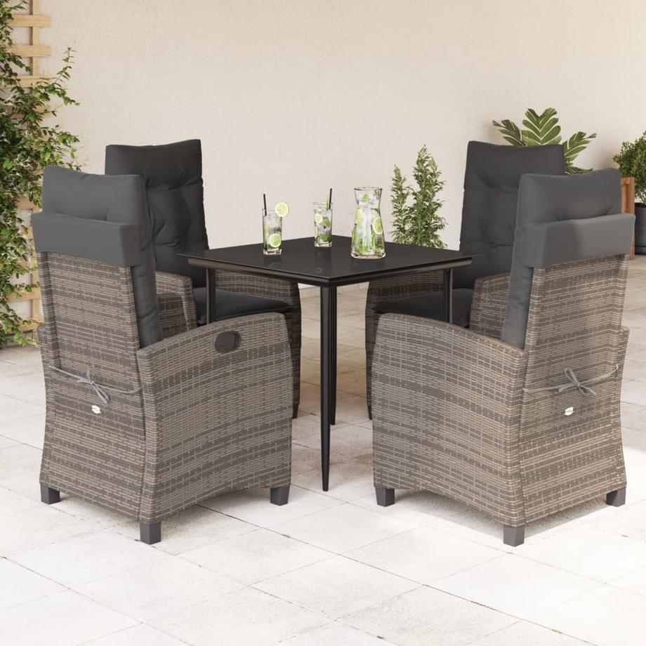 VidaXL set da pranzo da giardino Polirattan  