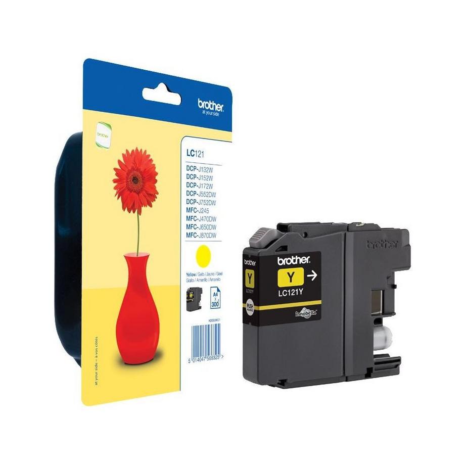 brother  BROTHER Tintenpatrone yellow LC-121Y DCP-J132 300 Seiten 