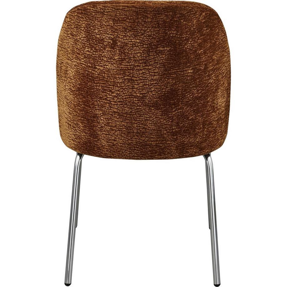 mutoni Chaise de salle à manger Vogue 3D-Chenille brun moyen  