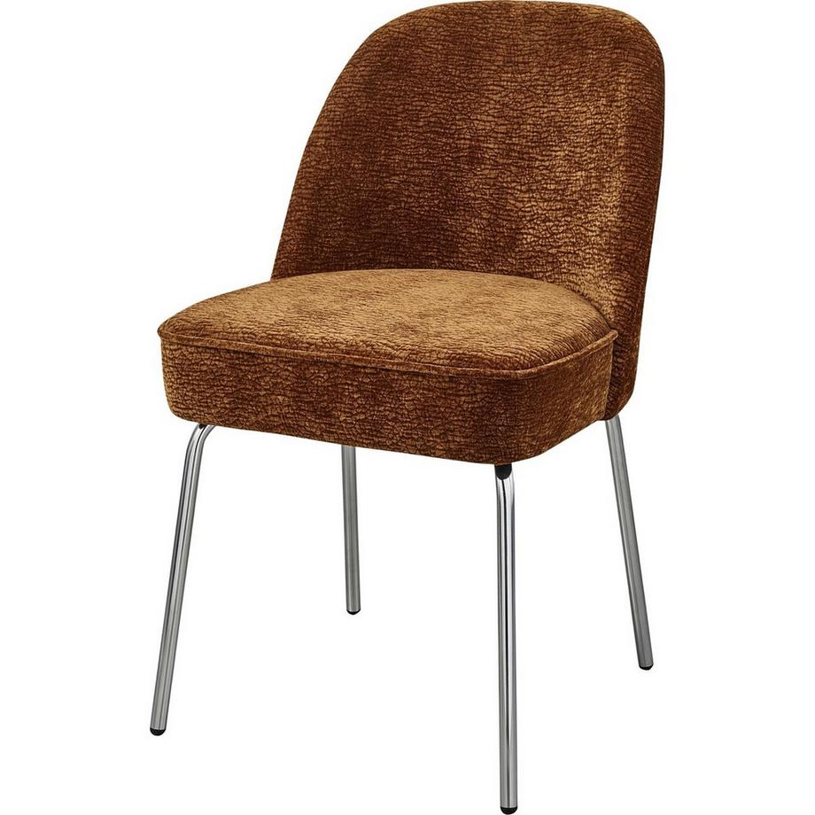 Chaise de salle à manger Vogue 3D-Chenille brun moyen