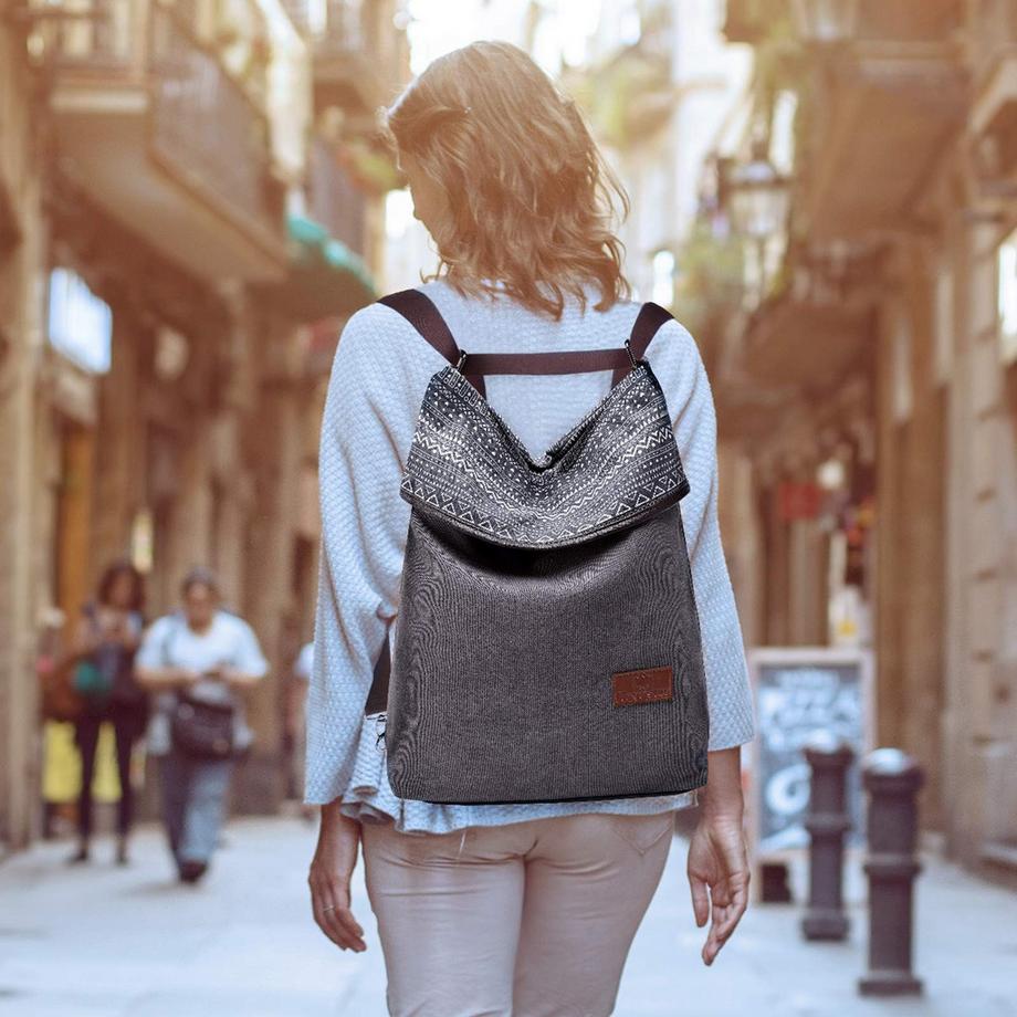 Only-bags.store Borsa Hobo Antifurto Vintage in Tela  