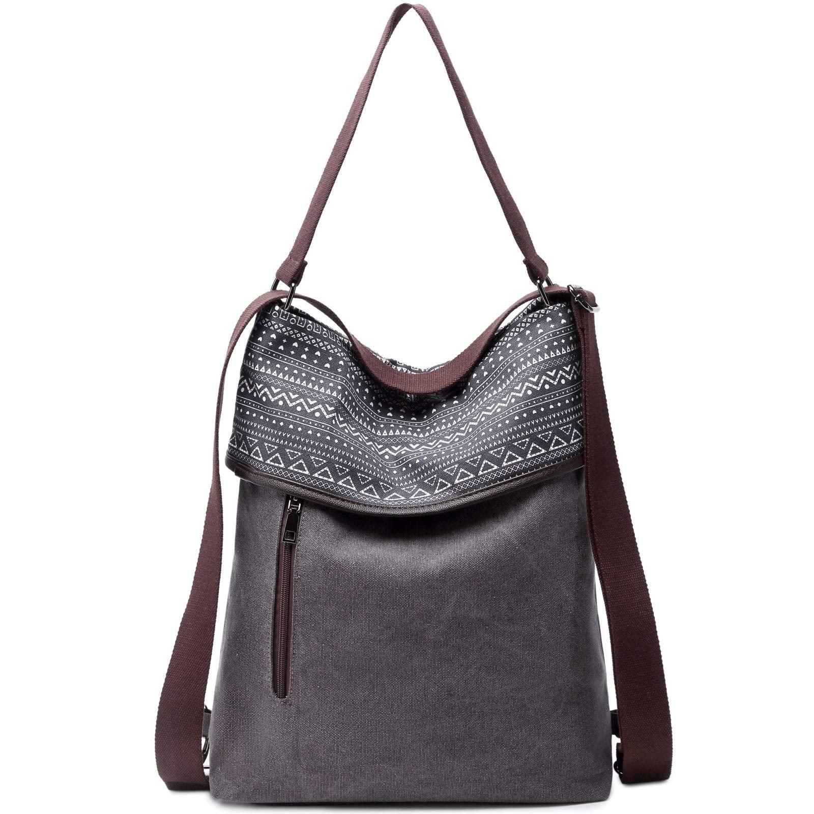 Only-bags.store Canvas Vintage Anti-Diebstahl Hobo Tasche  