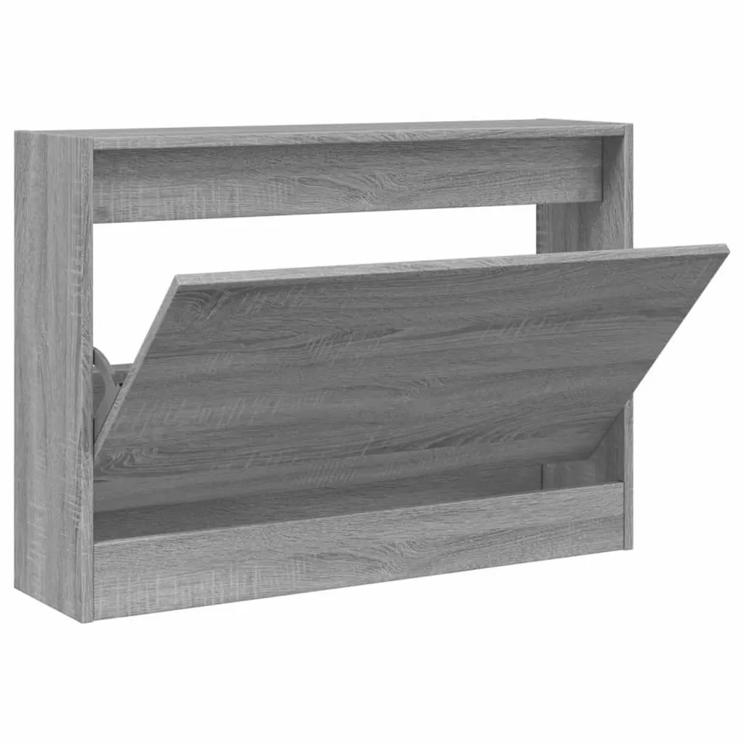 Armoire à chaussures sonoma gris 80x21x57 cm bois d ingénierie