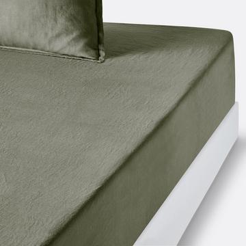 Drap housse lin lavé