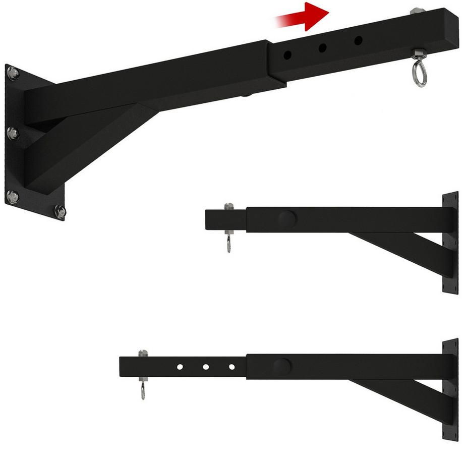 Supporto per sacco da boxe per montaggio a parete Supporto per sacco da boxe regolabile Supporto per sacco da boxe, sacco di sabbia, acciaio, nero