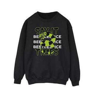 Beetlejuice Say It 3 Times Sweatshirt  