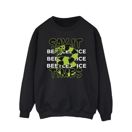 Beetlejuice Say It 3 Times Sweatshirt  